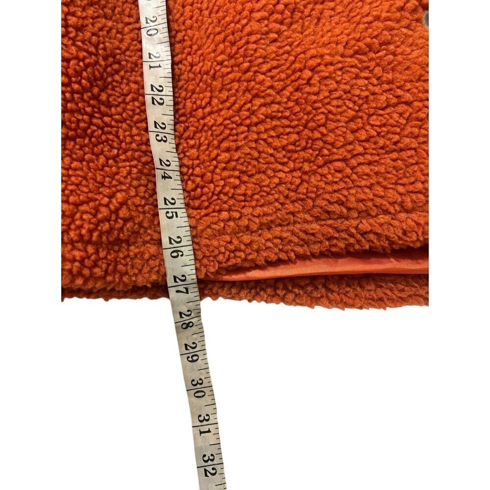 Boohoo Women's Orange Teddy Coat - Picture 6 of 7